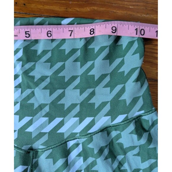 OFFLINE BY AERIE REAL ME XTRA 7/8 LEGGINGS SZ M GREEN HOUNDSTOOTH HIGH WAIST - Picture 6 of 9